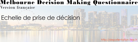 Melbourne decision making questionnaire version franaise (MDMQ Fr) logo